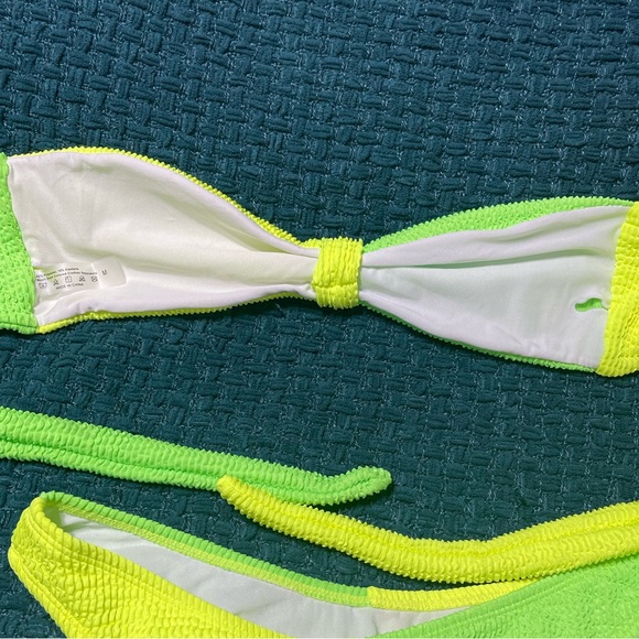 ❗️SOLD❗️Sherry Womens Bandeau High Waisted Bikini Neon M Set - Picture 4 of 8